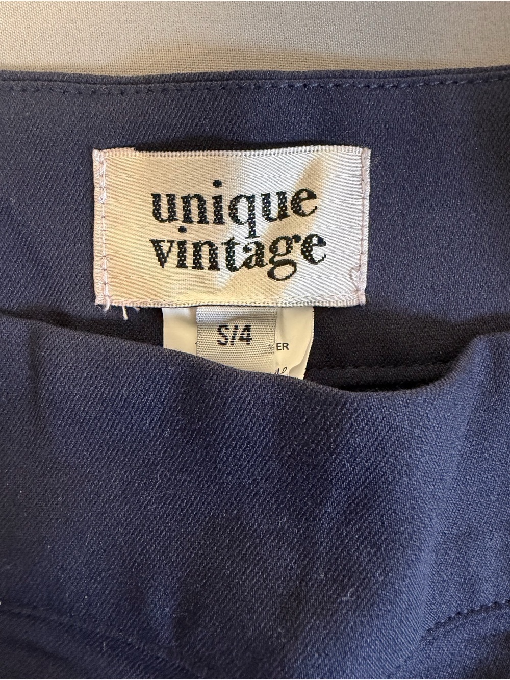 Unique Vintage Navy High-Waist Trousers with Nautical Sailor Buttons Size 4 - Picture 10 of 10